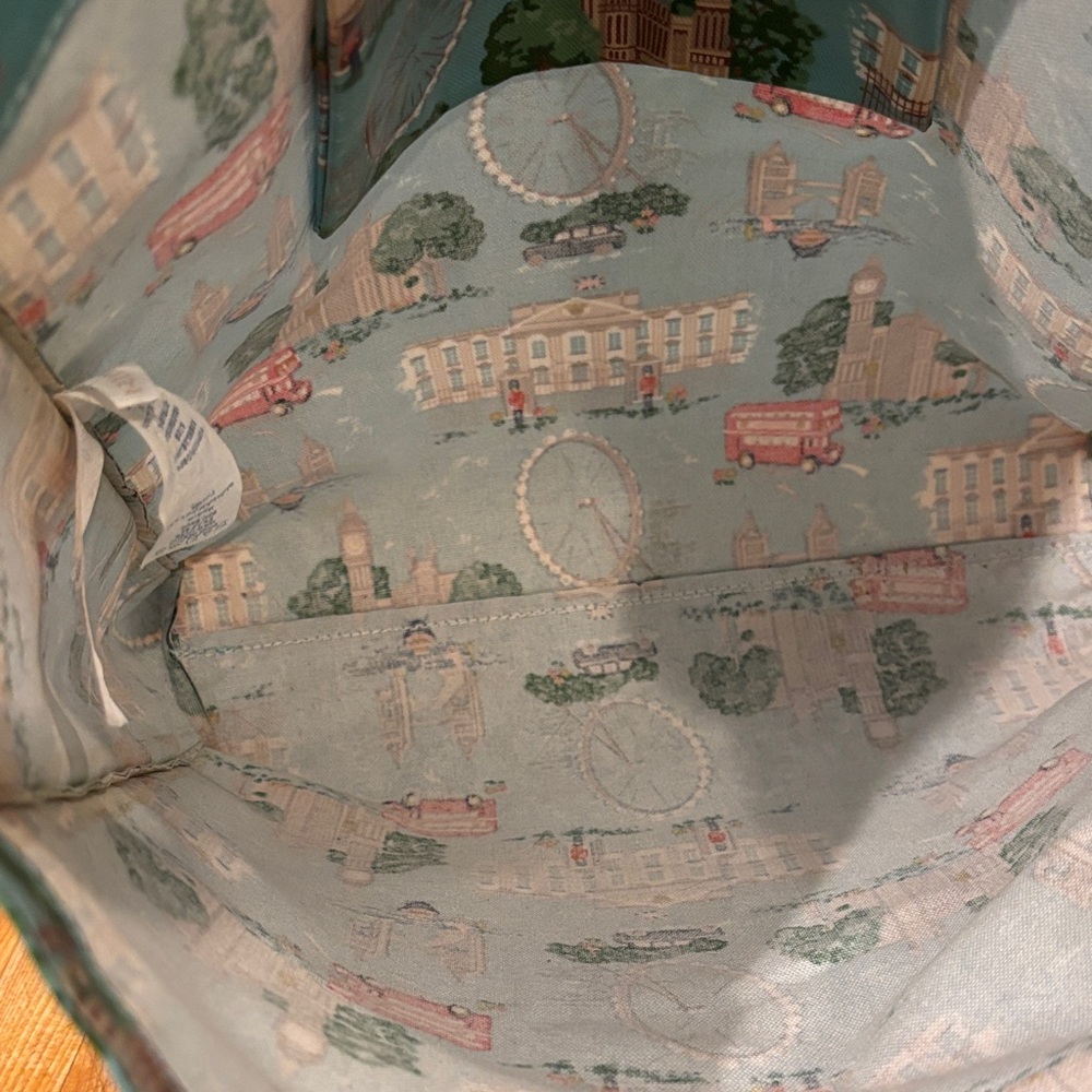 Cath Kidston Teal London Landmark Print Tote - Picture 8 of 9